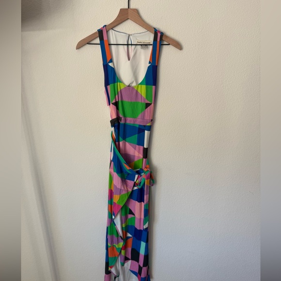 Mara Hoffman Geometric Rainbow Cut Out Midi Dress - Size Small - Picture 3 of 8